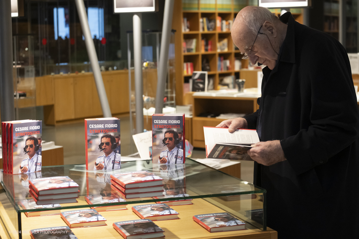 _DSF1198.jpg - Turin, Italy. 7th December, 2024.  presentation of Cristiano Fiorio's book  â€œCesare Fiorio Stratosfericoâ€� at the National Automobile Museum in Turin, books for sale at the museum bookshop