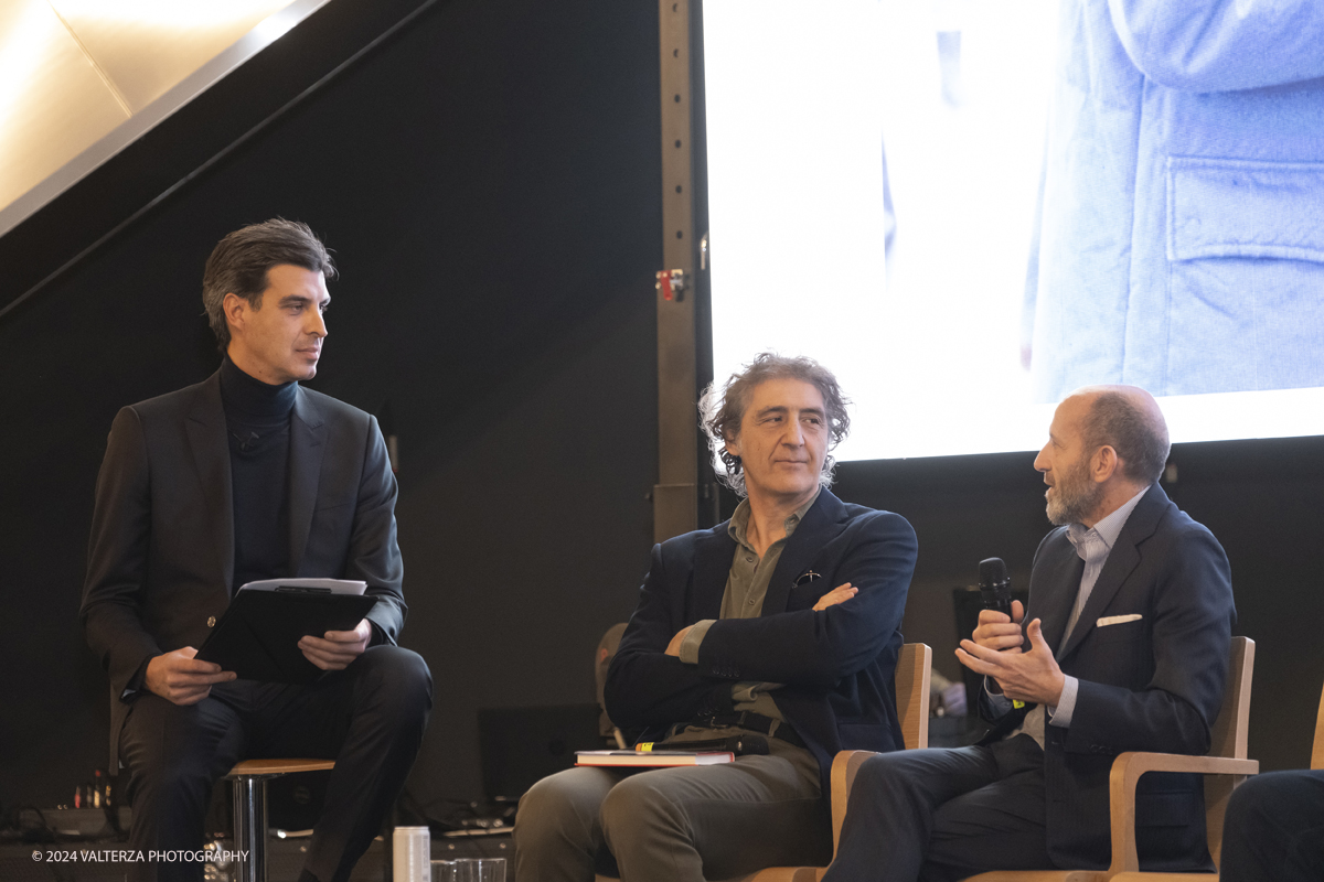 _DSF1294.jpg - Turin, Italy. 7th December, 2024.  Riccardo Ronchi, Benedeetto Camerana and Luca Napolitano attend the presentation of Cristiano Fiorio's book  â€œCesare Fiorio Stratosfericoâ€� at the National Automobile Museum in Turin