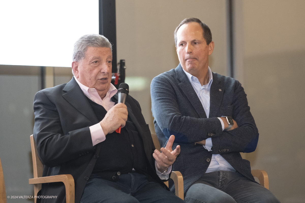 _DSF1300.jpg - Turin, Italy. 7th December, 2024.  Franco Liistro journalist and Cristiano Fiorio attend the presentation of Cristiano Fiorio's book  â€œCesare Fiorio Stratosfericoâ€� at the National Automobile Museum in Turin