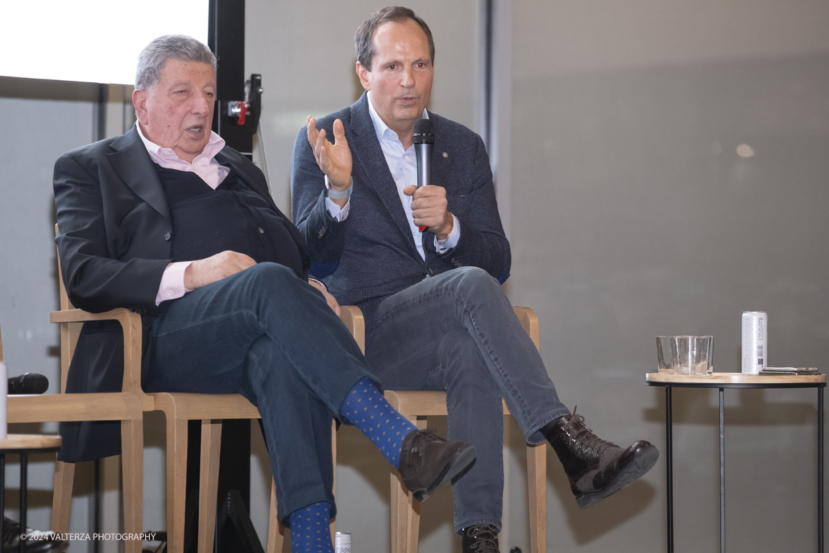 _DSF1329.jpg - Turin, Italy. 7th December, 2024.  Franco Liistro journalist and Cristiano Fiorio attend the presentation of Cristiano Fiorio's book  â€œCesare Fiorio Stratosfericoâ€� at the National Automobile Museum in Turin