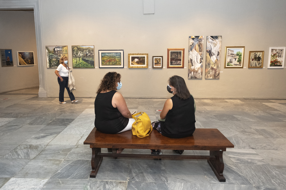 _DSF6994.jpg - 15/09/2021. Torino. Inaugurazione dell'esposizione annuale degli artisti soci della Promotrice delle Belle Arti di Torino. Nella foto, in visita alla mostra