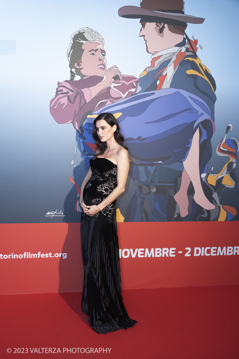 _DSF2231.jpg - 24/11/2023. Torino. Cerimonia di apertura 41Â° Torino Film Festival. Nella foto la madrina del  TFF Catrinel Marion in dolce attesa