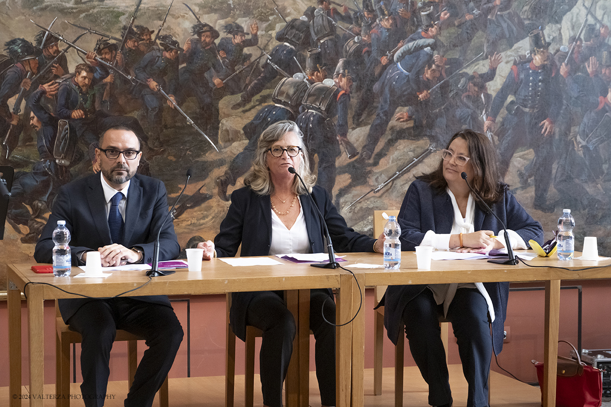 _DSF6453.jpg - 21/10/2024. Torino. Lâ€™esposizione, vuole ricordare, a 140 anni dallâ€™evento, il primo allestimento del Museo del Risorgimento: il Tempio del Risorgimento che fu collocato in uno spazio dellâ€™Esposizione Generale Italiana del 1884, tenutasi nel Parco del Valentino. Nella foto un momento della presentazione della mostra con i relatori Luisa Papotti,Presidente del Museo, Alessandro Bollo Direttore del Museo e curatore della mostra e Silvia Cavicchioli curatrice della mostra