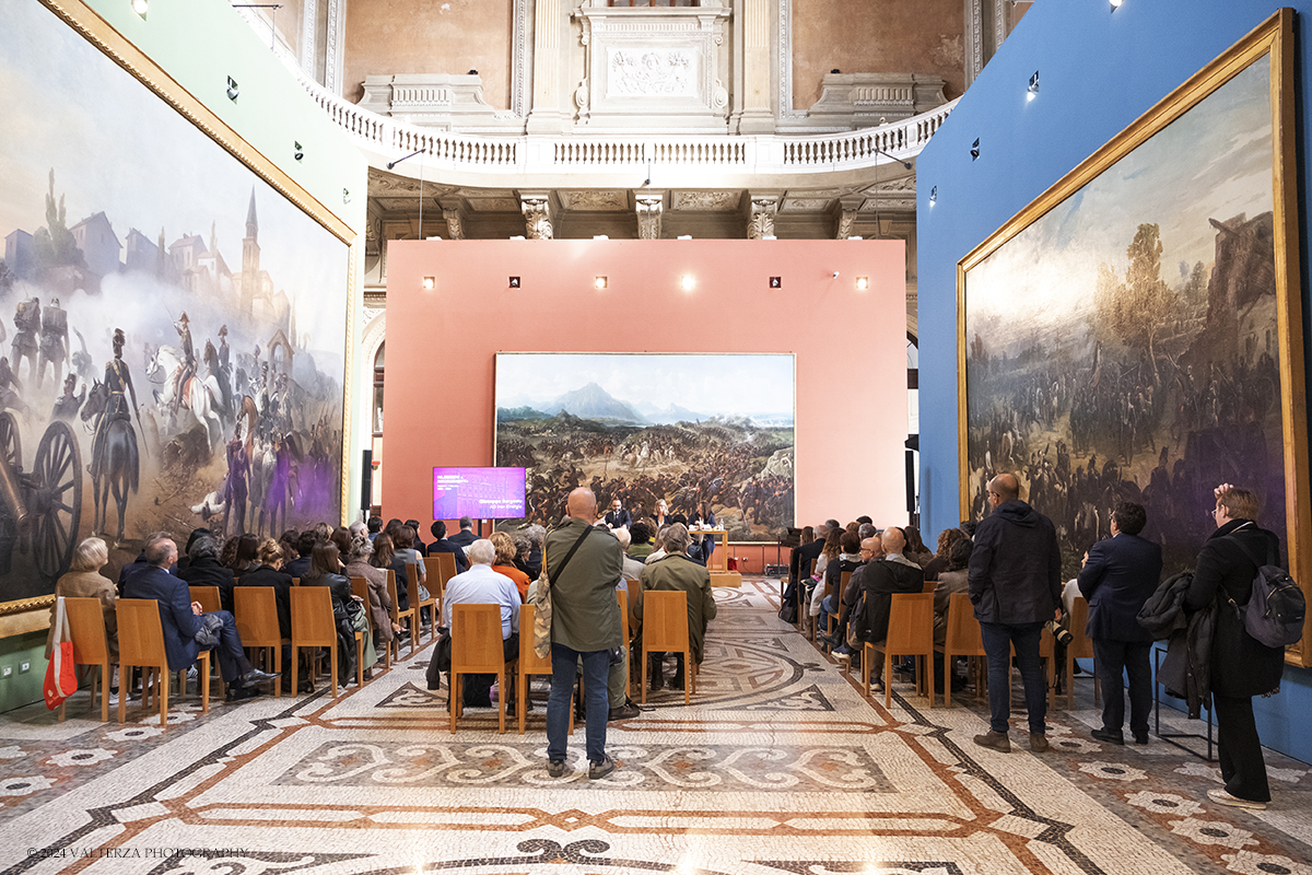 _DSF6570.jpg - 21/10/2024. Torino. Lâ€™esposizione, vuole ricordare, a 140 anni dallâ€™evento, il primo allestimento del Museo del Risorgimento: il Tempio del Risorgimento che fu collocato in uno spazio dellâ€™Esposizione Generale Italiana del 1884, tenutasi nel Parco del Valentino. Nella foto un momento della presentazione della mostra con i relatori Luisa Papotti,Presidente del Museo, Alessandro Bollo Direttore del Museo e curatore della mostra e Silvia Cavicchioli curatrice della mostra