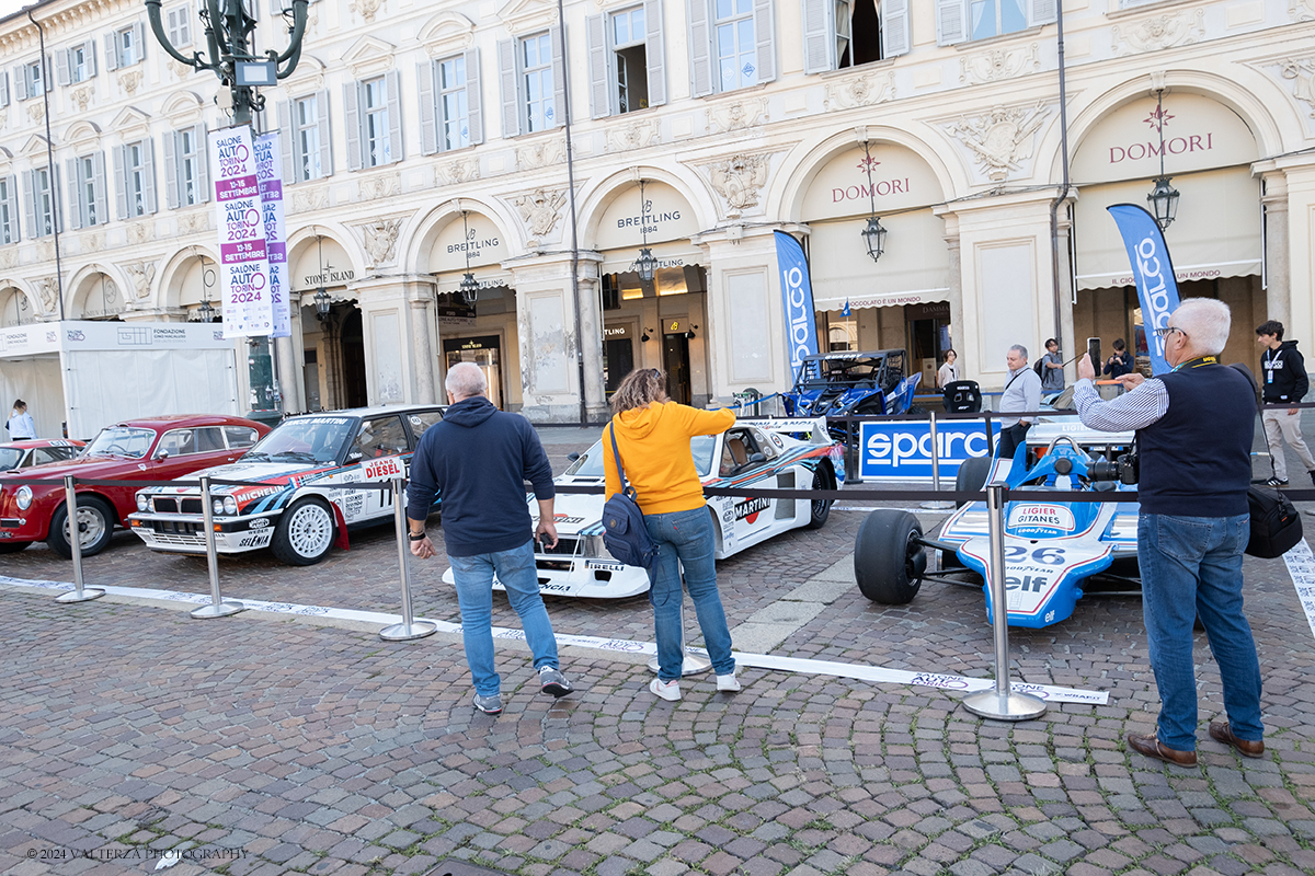 DSCF5301.jpg - 13/09/2024. Torino. La manifestazione open air  si svolge dal 13 al 15 settembre nel centro della cittÃ . Nella foto piazza San Carlo esposizione di vetture di Formula 1, Rally e Motorsport in generale