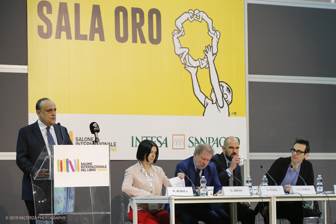 _X9B3153.jpg - 09/05/2019. Torino, 32mo Salone Internazionale del Libro. Nella foto l'intervento del Ministro Bonisoli nella Cerimonia di apertura