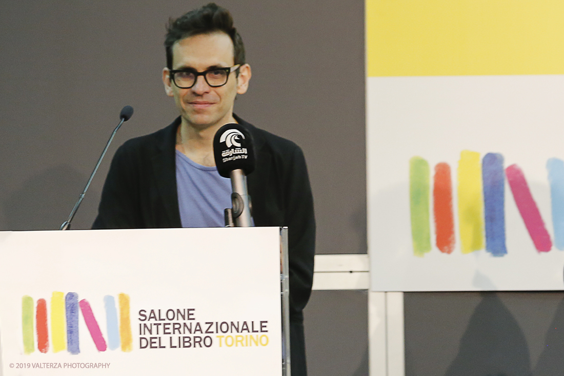 _X9B3225.jpg - 09/05/2019. Torino, 32mo Salone Internazionale del Libro. Nella foto l'intervento del Direttore del Salone Nicola Lagioia nella cerimonia di apertura