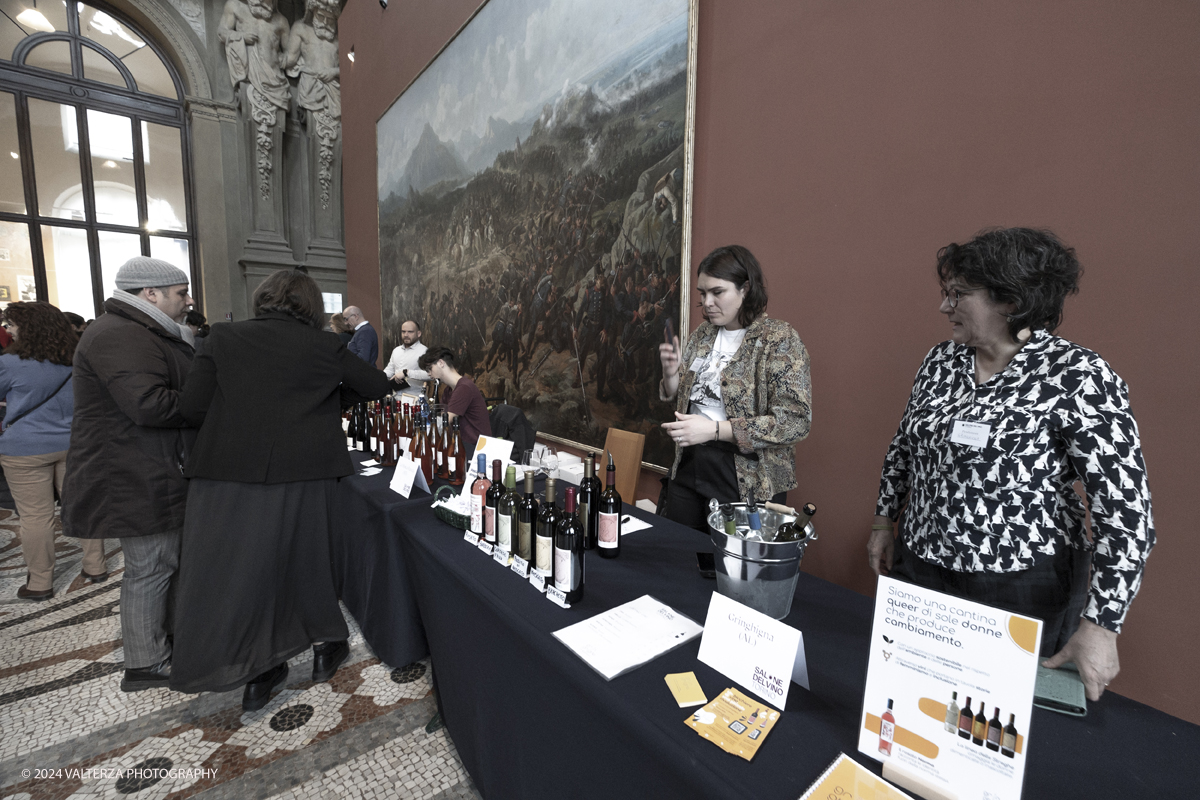 _DSF7040.jpg - 03/03/2024. Torino. Il Salone del Vino di Torino giunge alla sua seconda edizione da sabato 2 a lunedÃ¬ 4 marzo allâ€™interno di due spazi espositivi: le OGR Torino e il Museo Nazionale del Risorgimento Italiano. Nella foto uno degli stand all'interno del Museo del Risorgimento