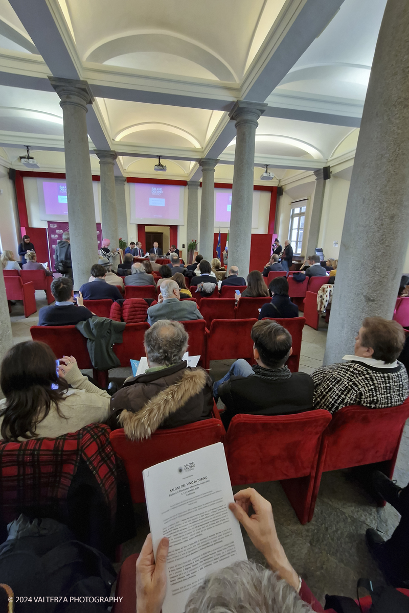 20240212_111703.jpg - 12/02/2024. Torino. Mission del Salone del Vino di Torino 2024 Ã¨ raccontare il Piemonte del vino in tutte le sue sfaccettature e tipicitÃ . Nella foto  un momento della conferenza stampa