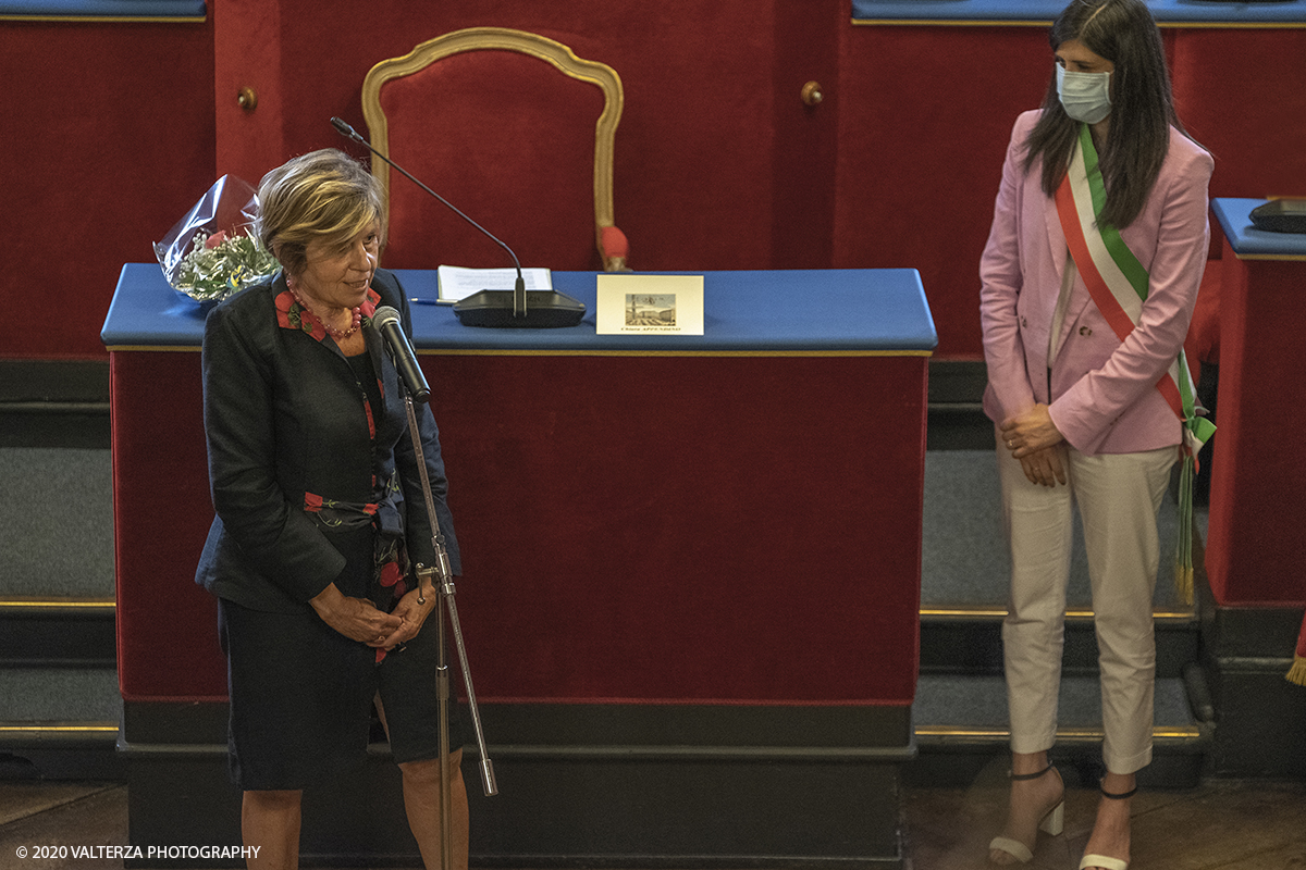 _DSF8852.jpg - 24/06/2020.Torino. Cerimonia di nomina  di sette Ambasciatori dellle eccellenze di Torino. Nella foto l'intervento di Maria Lodovica Gullino, direttore di Agroinnova appena nominata.