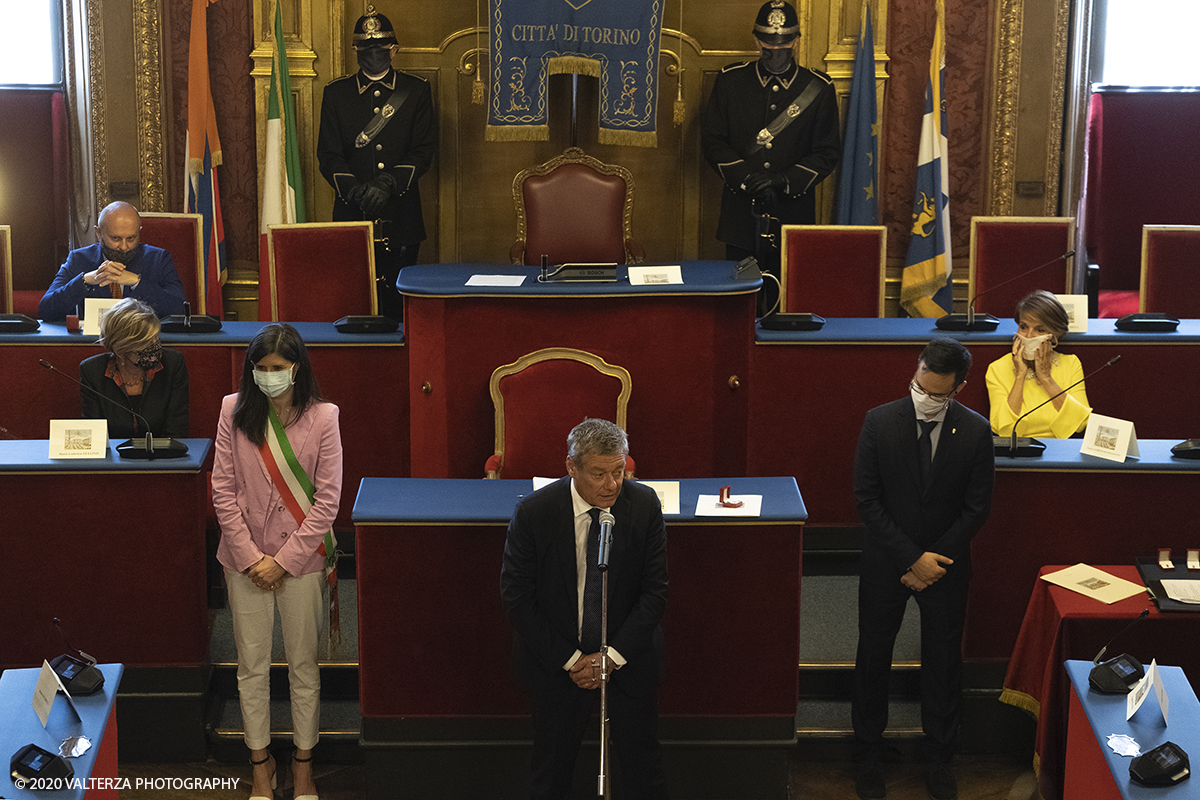 _DSF8997.jpg - 24/06/2020.Torino. Cerimonia di nomina  di sette Ambasciatori dellle eccellenze di Torino. Nella foto la Sala del Consiglio comunale della cittÃ  di Torino sede della cerimonia.