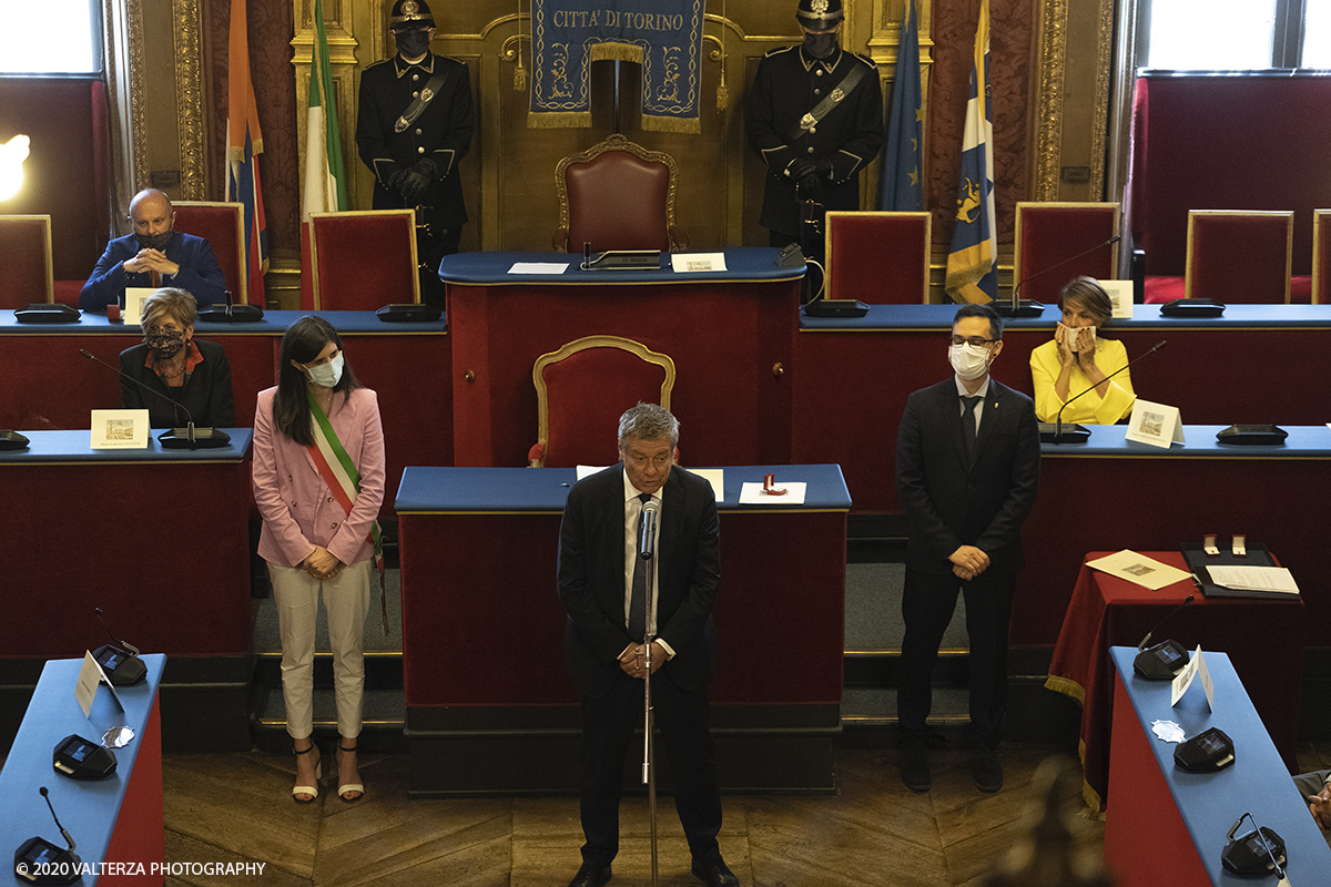 _DSF9004.jpg - 24/06/2020.Torino. Cerimonia di nomina  di sette Ambasciatori dellle eccellenze di Torino. Nella foto la Sala del Consiglio comunale della cittÃ  di Torino sede della cerimonia.