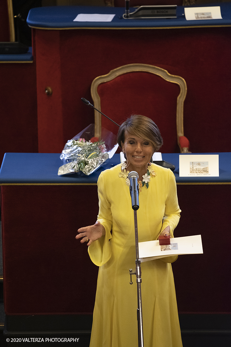 _DSF9049.jpg - 24/06/2020.Torino. Cerimonia di nomina  di sette Ambasciatori dellle eccellenze di Torino. Nella foto l'intervento di Patrizia Sandretto Re Rebaudengo, presidente e ispiratrice della fondazione omonima, centro espositivo riconosciuto a livello internazionale