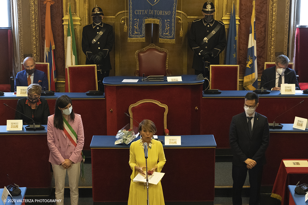 _DSF9067.jpg - 24/06/2020.Torino. Cerimonia di nomina  di sette Ambasciatori dellle eccellenze di Torino. Nella foto la Sala del Consiglio comunale della cittÃ  di Torino sede della cerimonia.