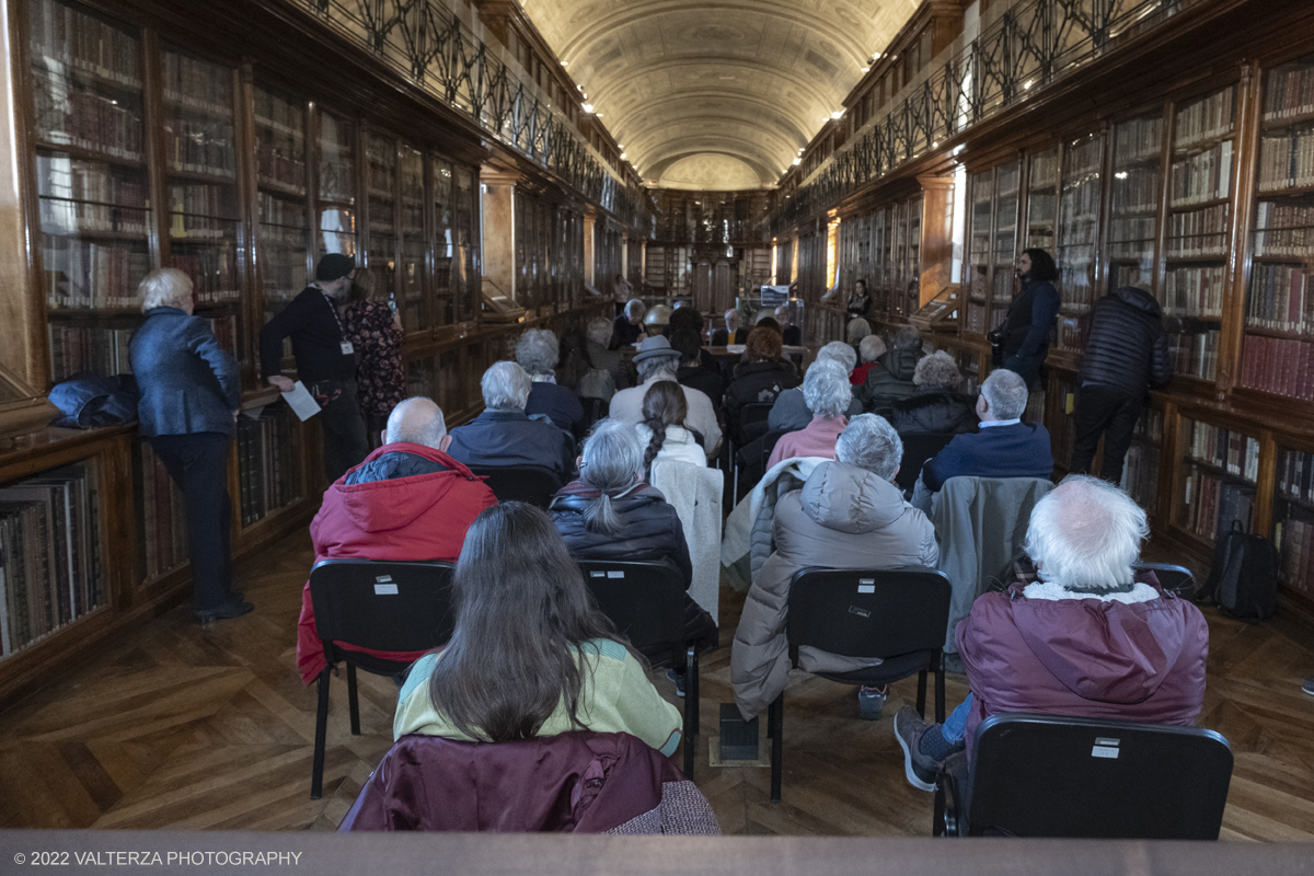 _DSF3661.jpg - 12/01/2023. Torino. L'esposizione  alla biblioteca reale dal 13 gennaio al 25 Marzo 2023 ripercorre la lunga storia dell'arte xilografica e tipografica. Nella foto un momento della presentazione della mostra