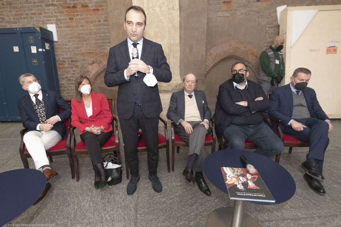 _DSF9731.jpg - 25/03/2022. Torino. Anticipazione della mostra â€˜Invito a Pompeiâ€™, che sarÃ  aperta al pubblico dallâ€™8 aprile al 29 agosto 2022. In questa occasione si Ã¨ assistito allâ€™apertura in diretta delle due casse che contengono il Mosaico con delfino di ambiente termale (tepidarium), 50-79 d.C, Boscoreale, villa della Pisanella e la Parete affrescata con pittura da giardino, 25-50 d.C, Pompei VI 17, 42 - Casa del Bracciale dâ€™oro. Nella foto Stefano Lo Russo, Sindaco CittÃ  di Torino