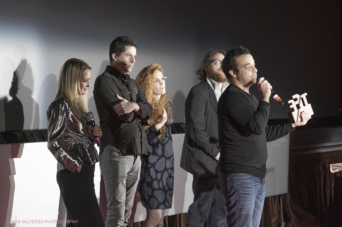 _DSF7594.jpg - 30/11/2019. Torino. A trionfare come Miglior film Ã¨ lâ€™islandese A White, White Day (HvÃ­tur, hvÃ­tur dagur) di Hlynur PÃ¡lmason. Nella foto  il regista Hassen Ferhani ritira il premio per il miglior film  internazionale.doc con l'opera 143 Rue du desert.