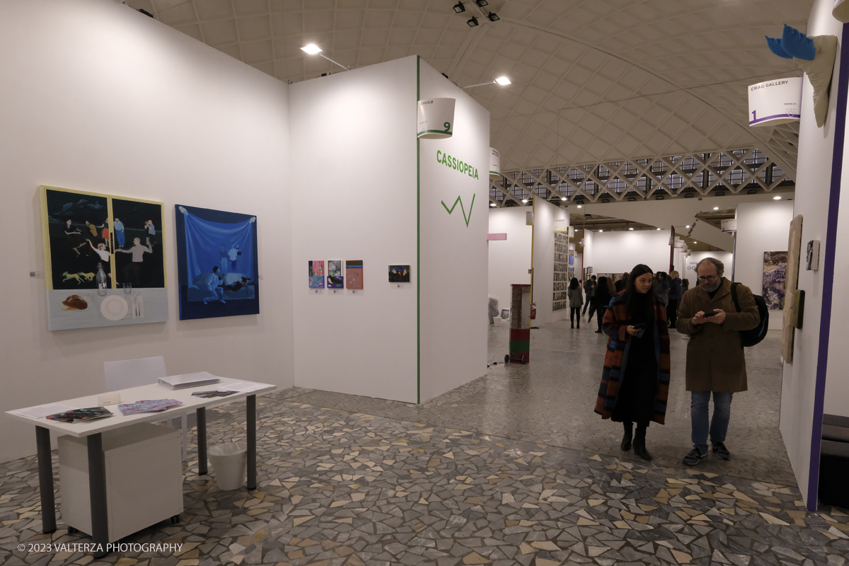 _DSF9741.jpg - 02/11/2023. Torino.Dodicesima edizione per la fiera che  mette in relazione il pubblico con artist run space e spazi no profit. Lâ€™allestimento, con i nomi delle costellazioni, ospita 70 mostre, performance live e unâ€™arena talk. Nella foto  parte dell'allestimento della mostra