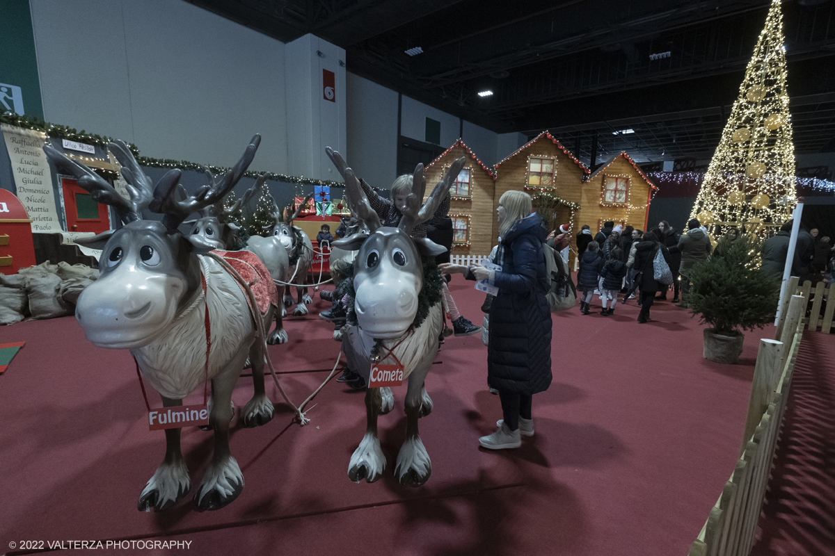 _DSF0962.jpg - 08/12/2022. Torino. Per questo Natale a Torino câ€™Ã¨ un nuovo grande evento: To Wonderland, ovvero il Fantastico Mondo del Natale che per il primo anno trova sede negli spazi indoor del padiglione 1 del Lingotto Fiere  dallâ€™8 dicembre 2022 allâ€™8 gennaio 2023. Nella foto le renne che trasportano i doni nell'area della casa di Babbo Natale