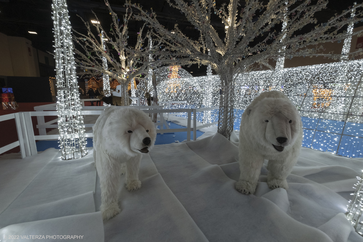 _DSF1957.jpg - 08/12/2022. Torino. Per questo Natale a Torino câ€™Ã¨ un nuovo grande evento: To Wonderland, ovvero il Fantastico Mondo del Natale che per il primo anno trova sede negli spazi indoor del padiglione 1 del Lingotto Fiere  dallâ€™8 dicembre 2022 allâ€™8 gennaio 2023. Nella foto riproduzione di orsi polari del mondo artico compagni di Babbo Natale