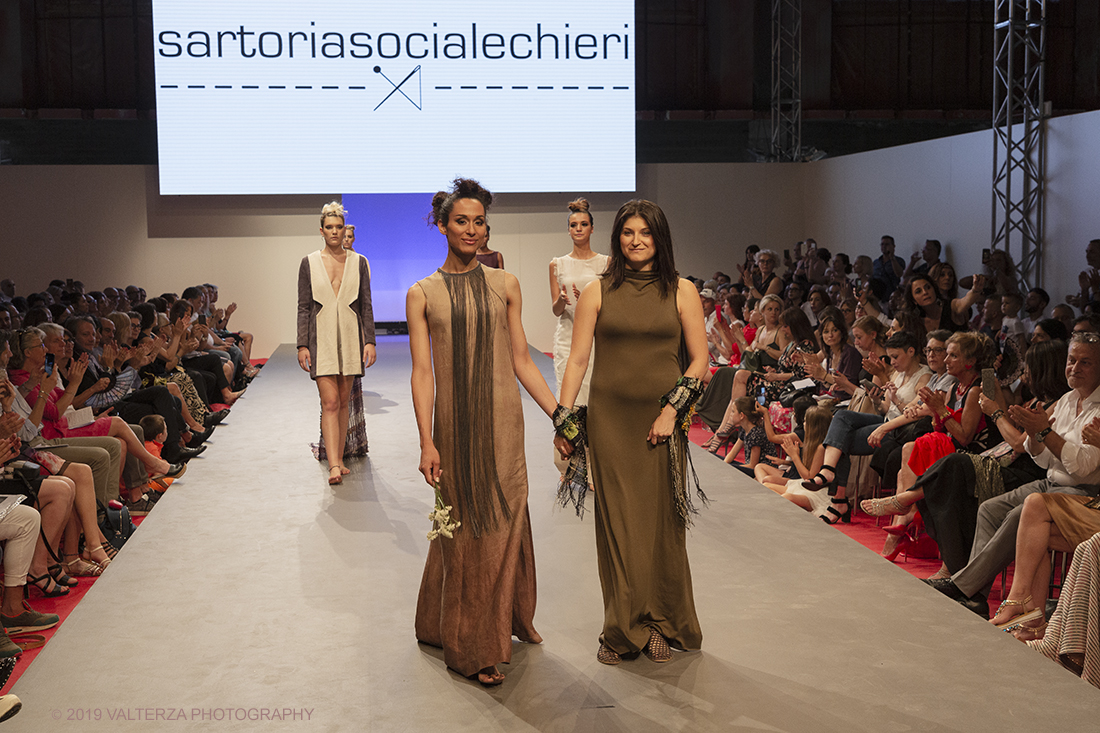 _X9B8982.jpg - 29/06/2019. Torino. Torino Fashion Week 2019, Fahion Show CNA-FEDERMODA. Nella foto creazione/i Sartoria Sociale Chieri