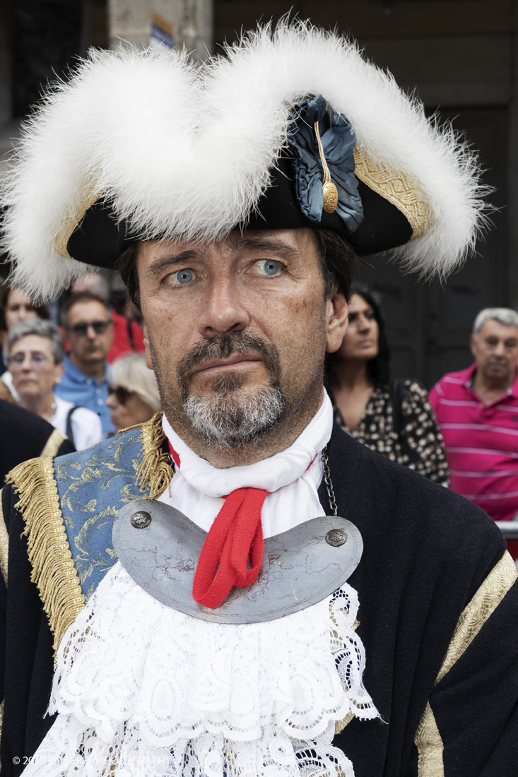 _G3I4472.jpg - 7/09/2019. Torino. Cerimonie di celebrazione dell'evento  con il gruppo storico Pietro Micca. Nella foto un figurante del corteo storico in costume delle truppe del 1706