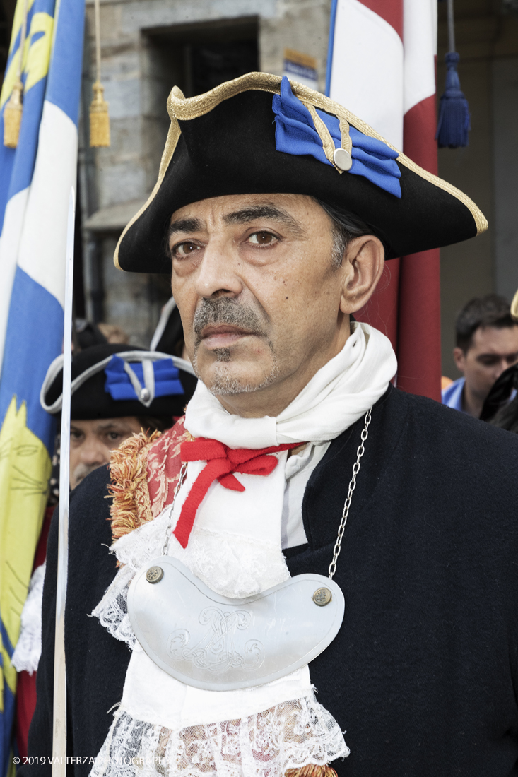 _G3I4475.jpg - 7/09/2019. Torino. Cerimonie di celebrazione dell'evento  con il gruppo storico Pietro Micca. Nella foto un figurante del corteo storico in costume delle truppe del 1706