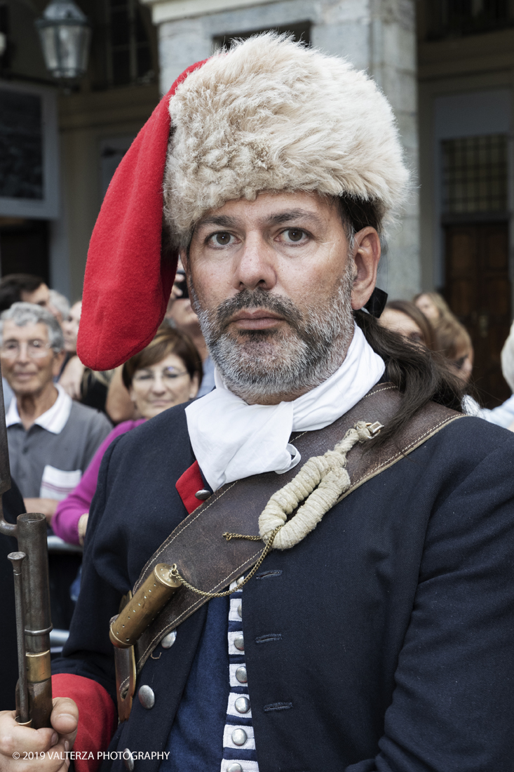 _G3I4480.jpg - 7/09/2019. Torino. Cerimonie di celebrazione dell'evento  con il gruppo storico Pietro Micca. Nella foto un figurante del corteo storico in costume delle truppe del 1706