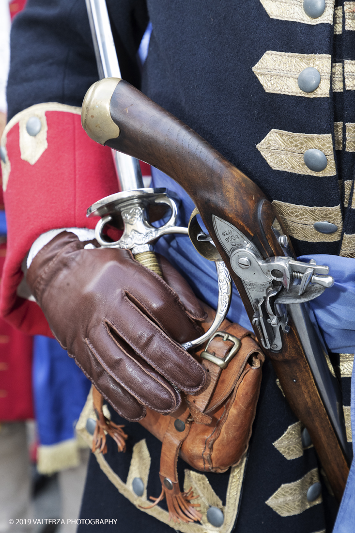 _G3I4485.jpg - 7/09/2019. Torino. Cerimonie di celebrazione dell'evento  con il gruppo storico Pietro Micca. Nella foto particolare di uno dei costumi delle truppe del 1706