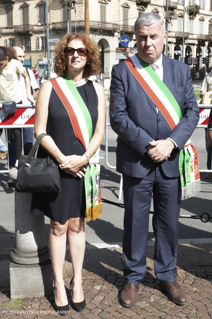 _X9B1083.jpg - 7/09/2019. Torino. Crimonie di celebrazione dell'evento  con il gruppo storico Pietro Micca. Nella foto rappresentati delle istituzioni presenti all'evento.