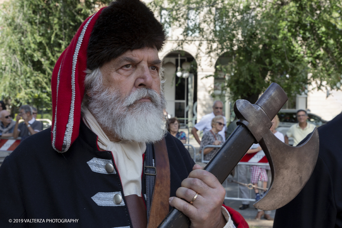 _X9B1246.jpg - 7/09/2019. Torino. Crimonie di celebrazione dell'evento  con il gruppo storico Pietro Micca. Nella foto un figurnte del corteo storico.