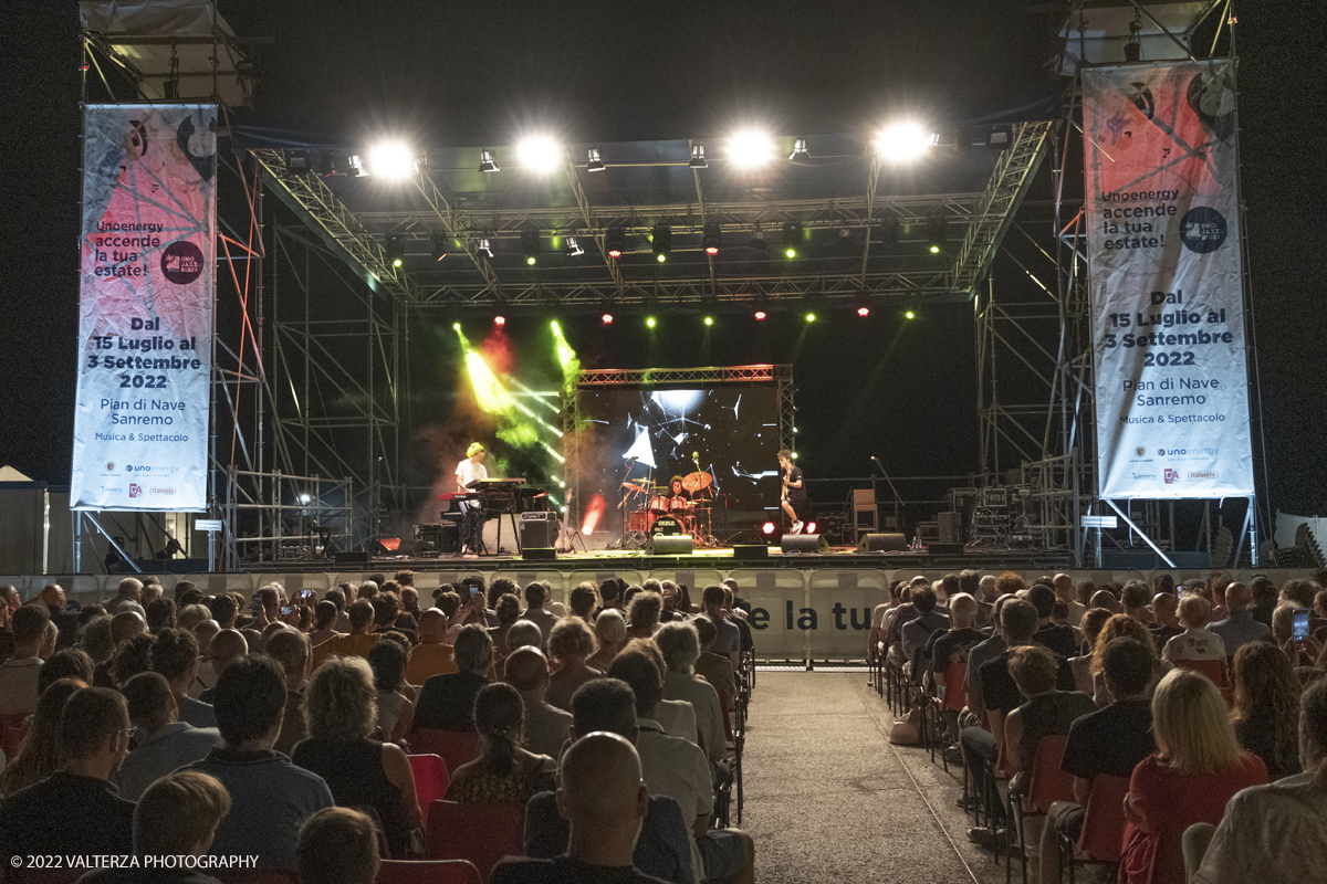 DSCF1153.jpg - 11/08/2022.Sanremo. Il trio Matteo Mancuso alla chitarra, Gianluca Pellerito alla Batteria e Riccardo Oliva al Basso elettrico e tastiera in concerto.