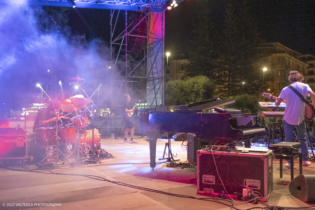 DSCF1180.jpg - 11/08/2022.Sanremo. Il trio Matteo Mancuso alla chitarra, Gianluca Pellerito alla Batteria e Riccardo Oliva al Basso elettrico e tastiera in concerto.