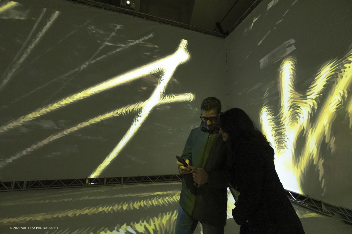 _DSF5795.jpg - 17/03/2023. Torino. Arriva a Torino VanGogh experience,  la mostra multimediale che abbraccia il visitatore in una nuova esperienza multisensoriale. Nella foto l'area del videomapping