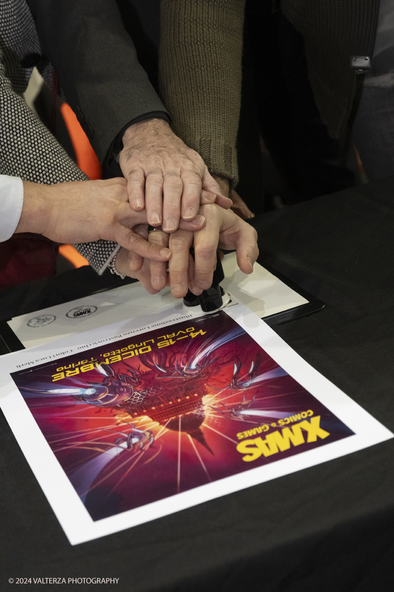 _DSF2273.jpg - Turin , Italy. 24th December,2024. The Opening of XMAS COMICS 2024, the philatelic cancellation dedicated to XMACS Comics and games , made by the representatives of Poste Italiane