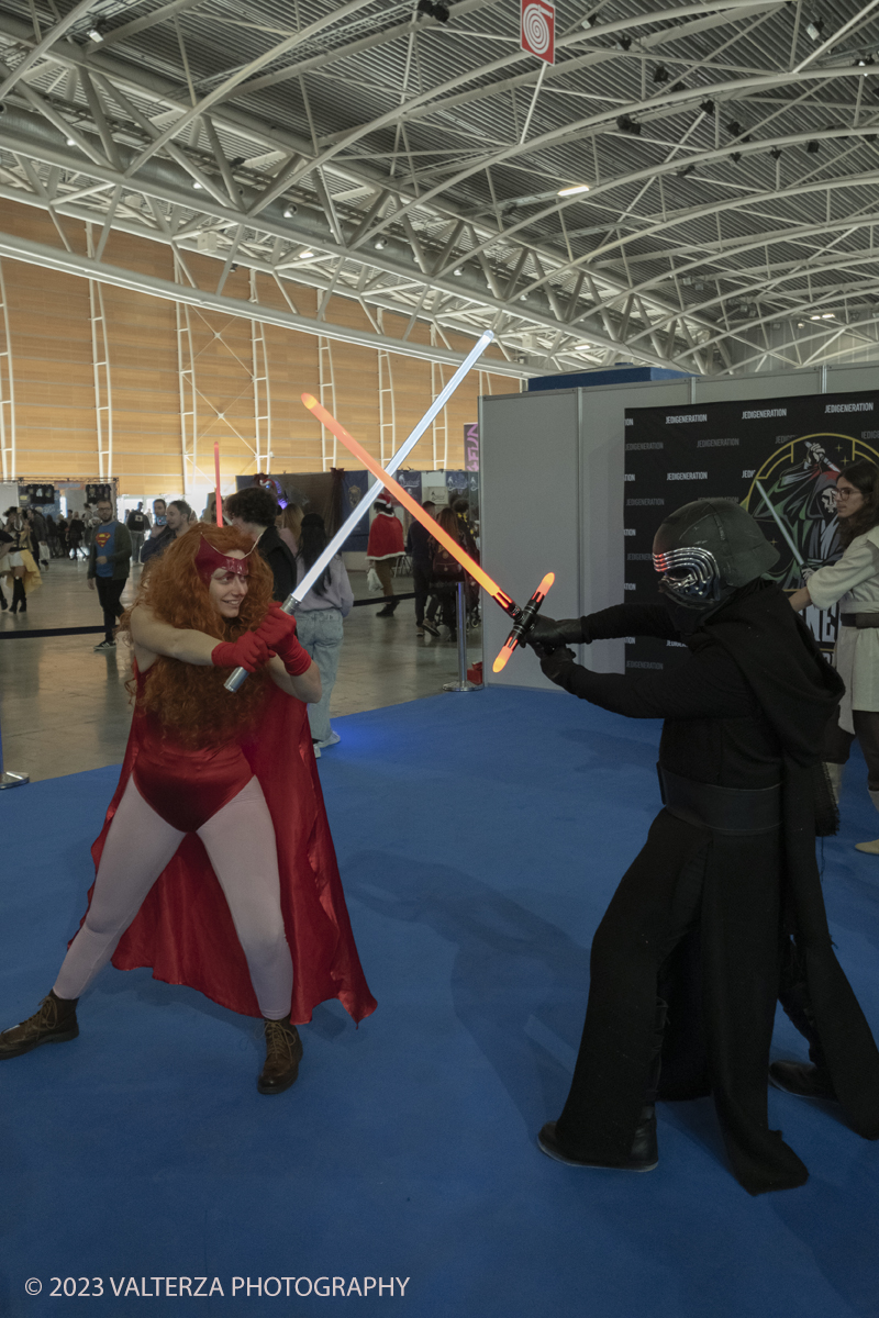 _DSF0206.jpg - 16/12/20'23. Torino. Xmas Comics 2023, eâ€™ giunto alla nona edizione natalizia della mostra  . dedicata ai fumetti, games, videogames, cosplay e youtubers. Nella foto lo spazio della Jedi Generation