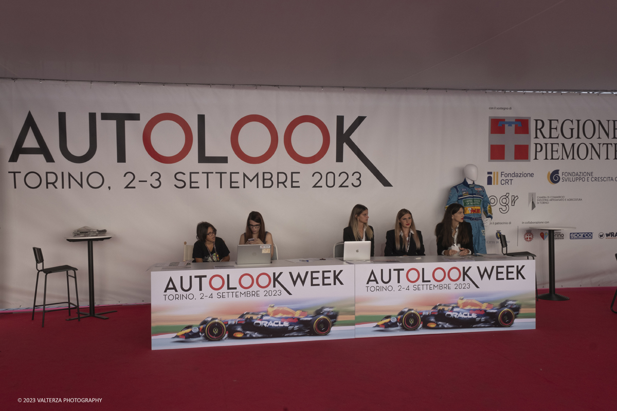 _DSF0561.jpg - 02/09/2023. Torino. Autolook Week Torino Ã¨ il festival che celebra la storia del motorsport e le auto da competizione. Nella foto la reception dell'evento