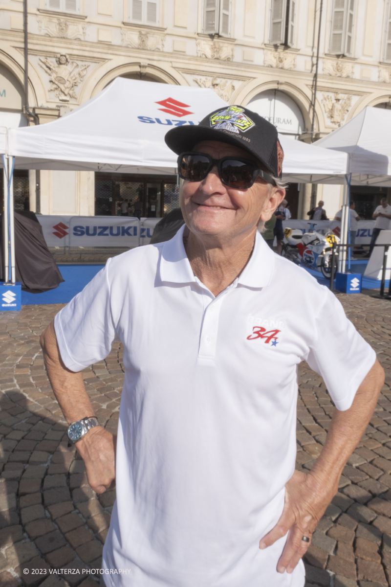 _DSF0729.jpg - 02/09/2023. Torino. Autolook Week Torino Ã¨ il festival che celebra la storia del motorsport e le auto da competizione. Nella foto Kevin Schwantz campione mondiale della 500 nel 1993 con la Suzuki