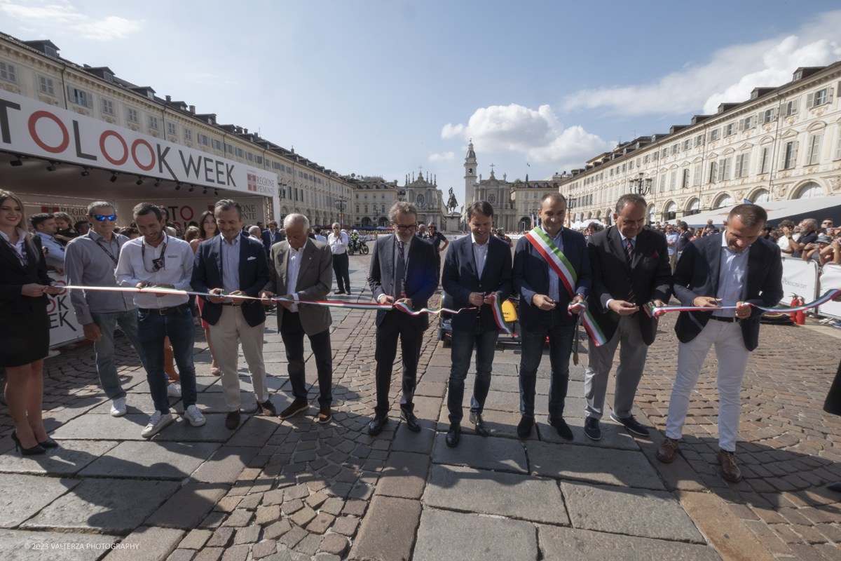 _DSF1423.jpg - 02/09/2023. Torino. Autolook Week Torino Ã¨ il festival che celebra la storia del motorsport e le auto da competizione. Nella foto il taglio del nastrro con  sindaco di Torino Stefano Lo Russo, e il creatore ed organizzatore dell'evento ANdrea Levi