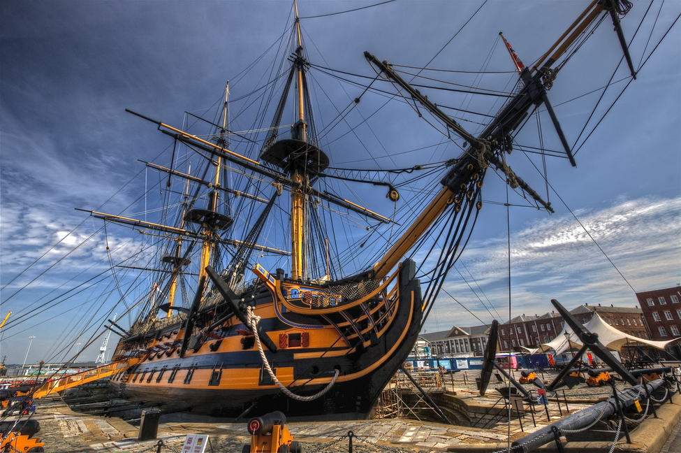 2.jpg - Ma la stella dei cantieri navali è sicuramente la HMS Victory la nave ammiraglia dell'ammiraglio Nelson nella battaglia di Trafalgar.