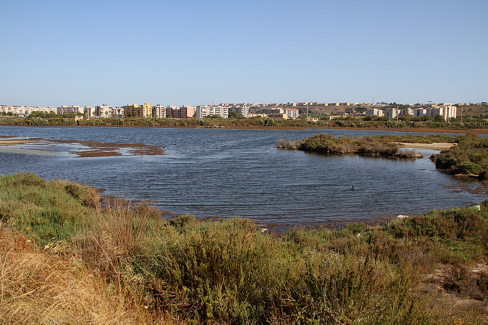 Sicilia_116.JPG - le case circondano i bacini delle saline...